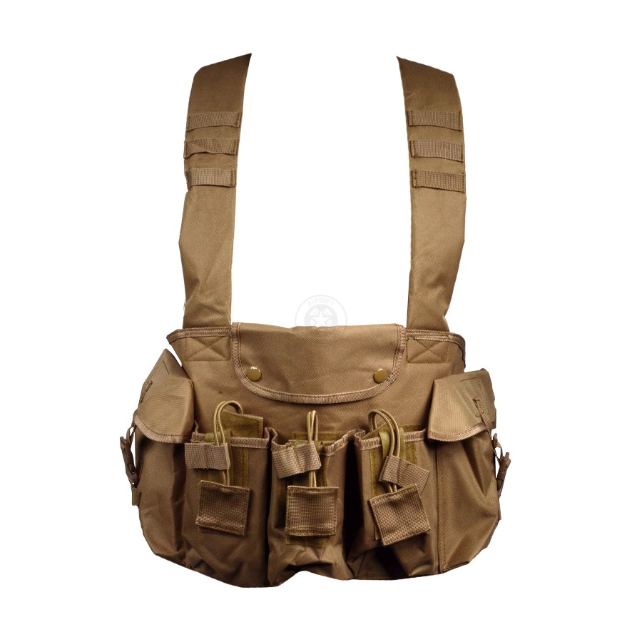 NcStar Tactical 6 Pocket AK Chest Rig TAN